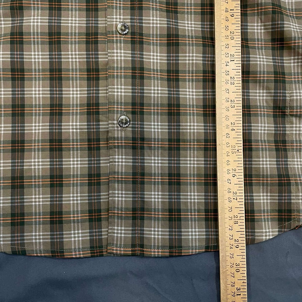 NWT Columbia PHG Plaid Long Sleeve Hunting Shirt Brown Orange Omni-Shade Medium - Picture 5 of 8